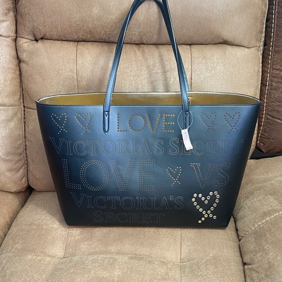 Victoria's Secret Embossed Black Tote - Picture 15 of 15